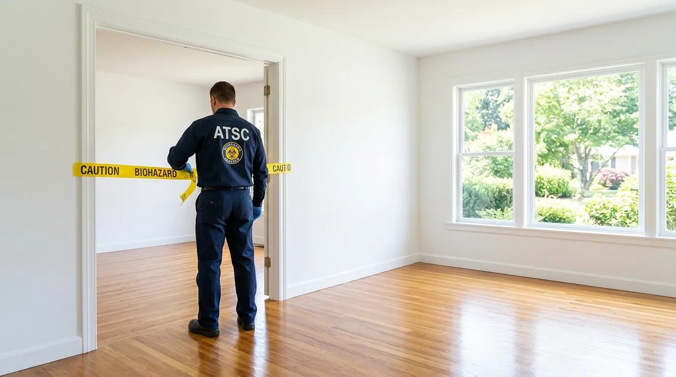 Certified biohazard cleanup crew performing Trauma Scene Cleanup in Lago Vista